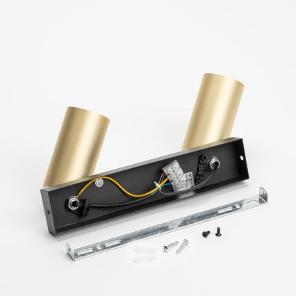 Brilagi - LED RGBW točkovna svetilka SELE GOLDEN z možnostjo zatemnitve 2xGU10/6W/230V 3000K črna/zlata + daljinski upravljalnik