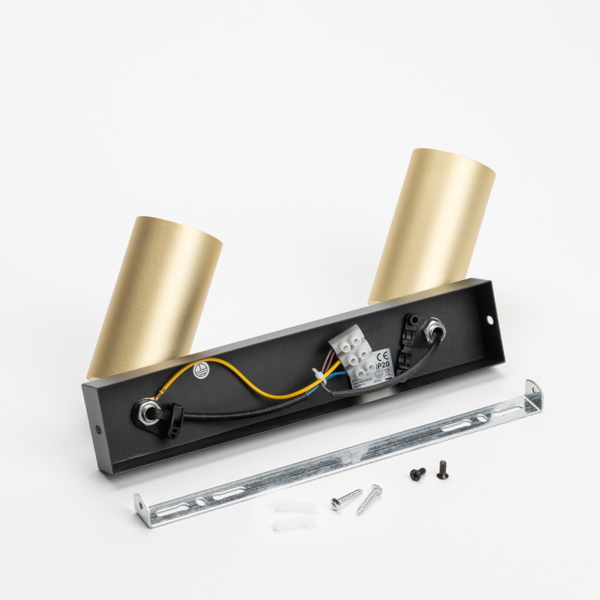 Brilagi - LED RGBW točkovna svetilka SELE GOLDEN z možnostjo zatemnitve 2xGU10/6W/230V 3000K črna/zlata + daljinski upravljalnik