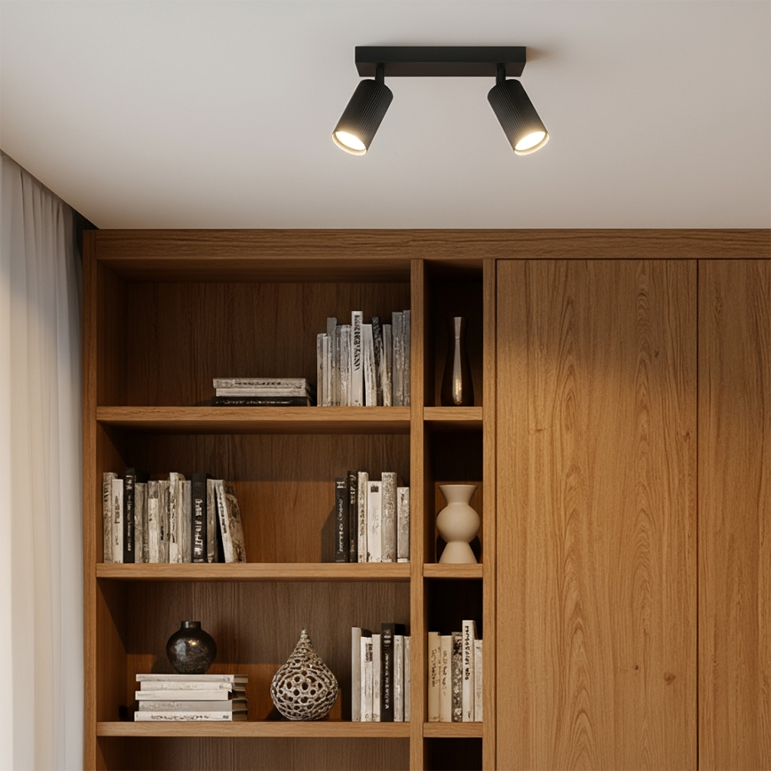 Brilagi - LED RGBW točkovno svetilo z zatemnjevanjem SELE MODERN 2xGU10/4,8W/230V 3000K črna + daljinski upravljalnik