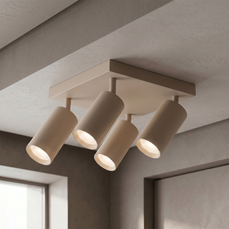 Brilagi - LED RGBW zatemnjivo točkovno svetilo SELE SQUARE 4xGU10/6,5W/230V 2700-6500K bež
