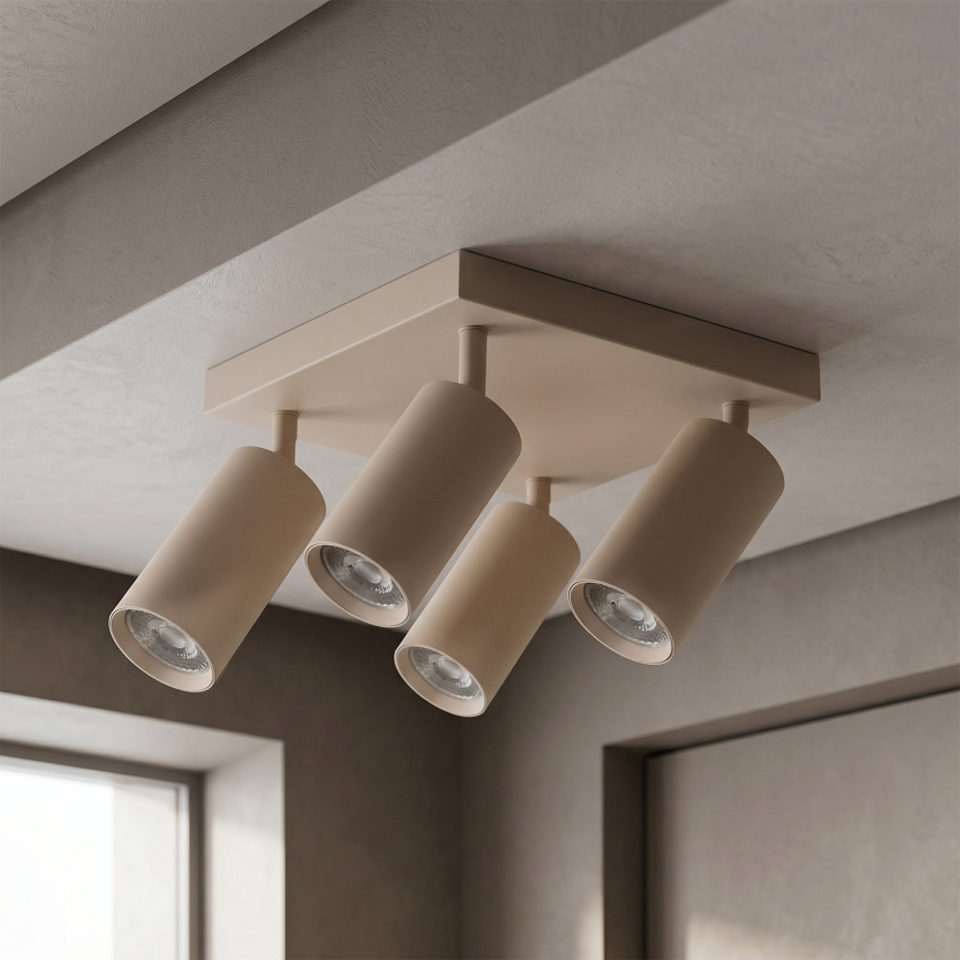 Brilagi - LED RGBW zatemnjivo točkovno svetilo SELE SQUARE 4xGU10/6,5W/230V 2700-6500K bež