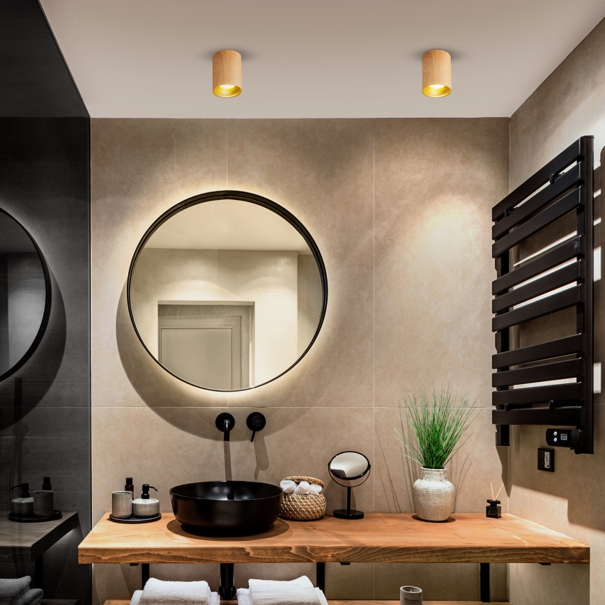 Brilagi - LED RGBW zatemnljiva točkovna svetilka TRINE 1xGU10/30W/230V 2700-6500K Wi-Fi dekor hrasta