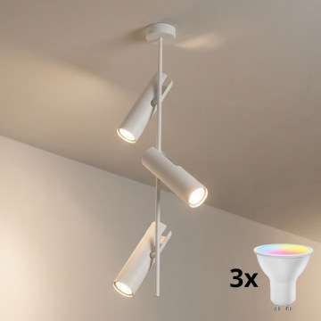 Brilagi - LED RGBW zatemnjiva viseča svetilka na drogu BRANCH 3xGU10/6,5W/230V 2700-6500K bela