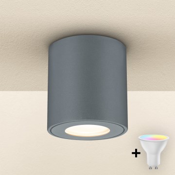 Brilagi - LED RGBW zatemnjiva zunanja svetilka MIA 1xGU10/30W/230V 3000K Wi-Fi 84x80 mm antracit IP54