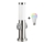 Brilagi - LED RGBW zatemnjiva zunanja svetilka z dvema vtičnicama 1xE27/9W/230V 2700-6500K IP44 40 cm mat krom