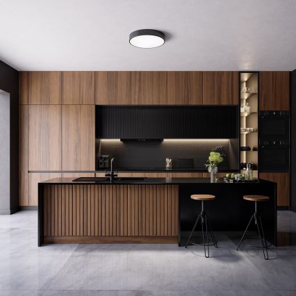 Brilagi - LED RGBW zatemnljivo stropno svetilo CLARE 4xE27/9W/230V 2700-6500K, premer 50 cm, Wi-Fi, črna