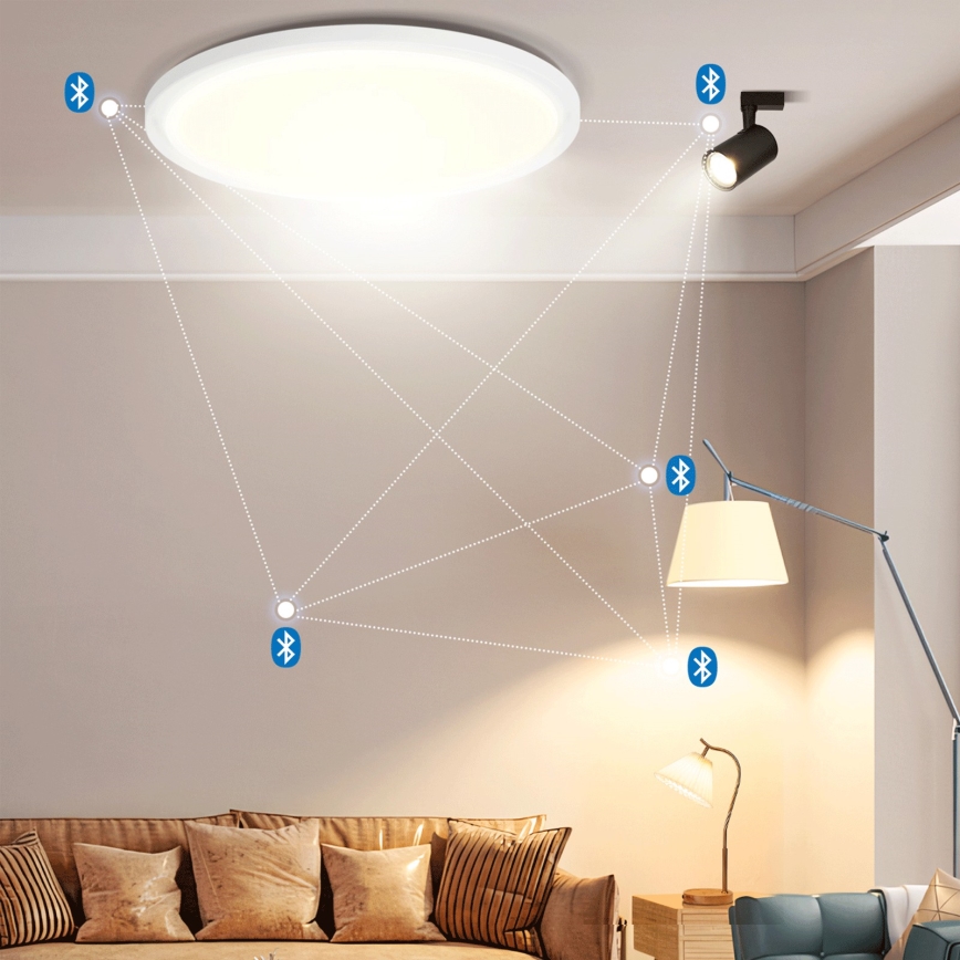 Brilagi - LED RGBW stropna svetilka VIBE z možnostjo zatemnitve LED/36W/230V 3000-6500K premer 40 cm bela + daljinski upravljalnik