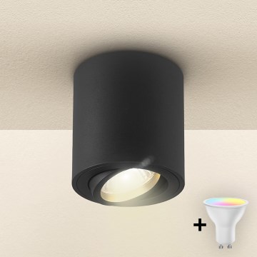 Brilagi - LED RGBW zatemnjivo točkovno svetilo MIA 1xGU10/30W/230V 2700–6500K Wi-Fi 84x80 mm črna