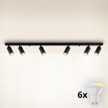 Brilagi - LED RGBW zatemnjivo točkovno svetilo SELE DIAMANT 6xGU10/6,5W/230V 2700-6500K Wi-Fi črna