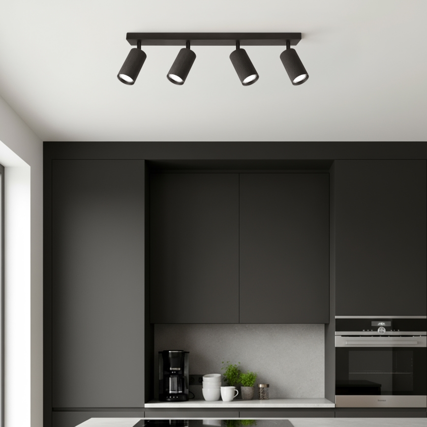 Brilagi - LED RGBW zatemnljivo točkovno svetilo SELE MODERN 4xGU10/6W/230V 3000K črno + daljinski upravljalnik