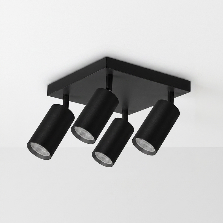 Brilagi - LED RGBW Zatemnljivo točkovno svetilo SELE SQUARE 4xGU10/6,5W/230V 2700-6500K črna