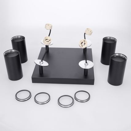 Brilagi - LED RGBW Zatemnljivo točkovno svetilo SELE SQUARE 4xGU10/6,5W/230V 2700-6500K črna