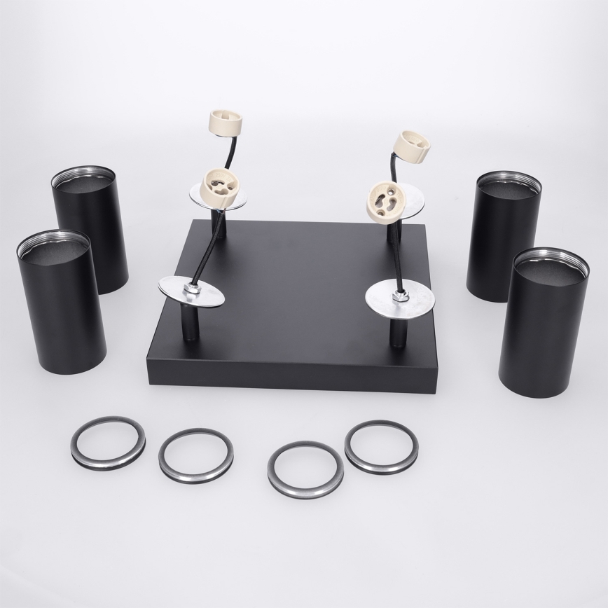 Brilagi - LED RGBW Zatemnljivo točkovno svetilo SELE SQUARE 4xGU10/6,5W/230V 2700-6500K črna