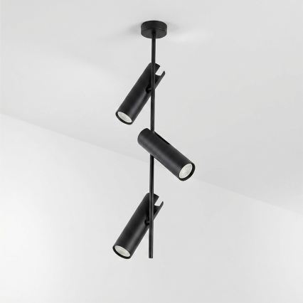 Brilagi - LED RGBW zatemljiv lestenec na palici BRANCH 3xGU10/6,5W/230V 2700-6500K črna