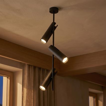 Brilagi - LED RGBW zatemljiv lestenec na palici BRANCH 3xGU10/6,5W/230V 2700-6500K črna