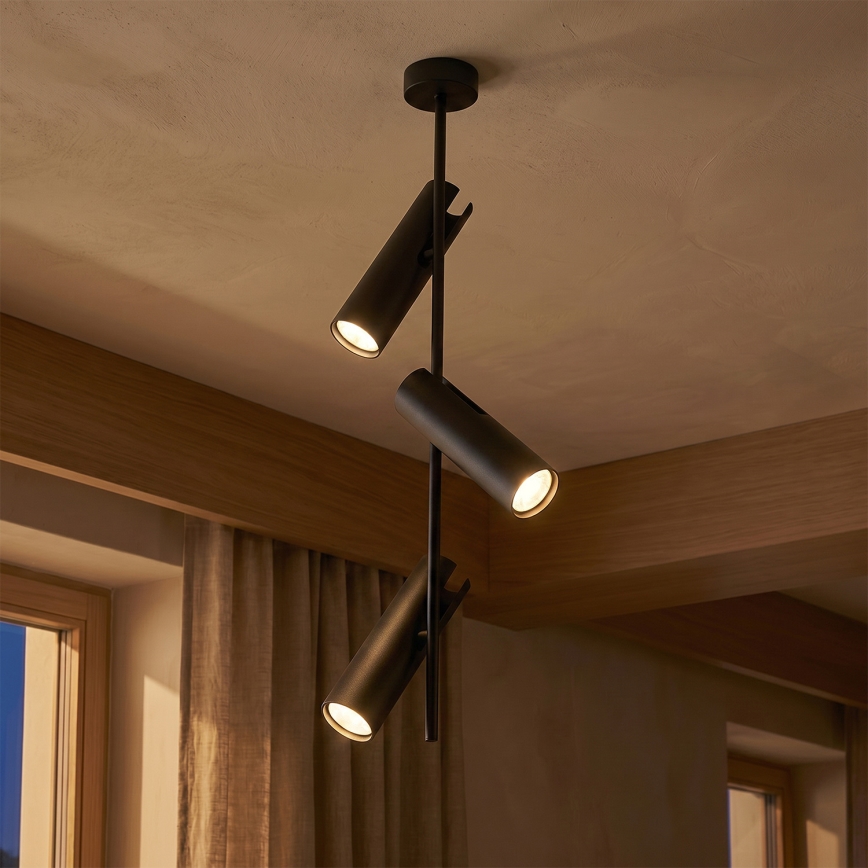 Brilagi - LED RGBW zatemljiv lestenec na palici BRANCH 3xGU10/6,5W/230V 2700-6500K črna