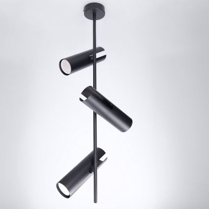 Brilagi - LED RGBW zatemljiv lestenec na palici BRANCH 3xGU10/6,5W/230V 2700-6500K črna