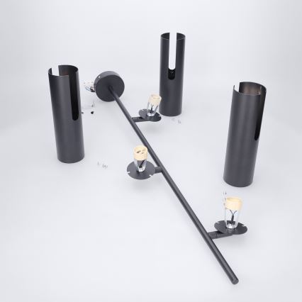 Brilagi - LED RGBW zatemljiv lestenec na palici BRANCH 3xGU10/6,5W/230V 2700-6500K črna