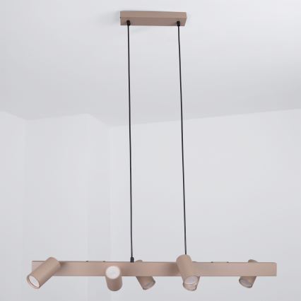 Brilagi - LED RGBW zatemnitveni lestenec na kablu SELE 6xGU10/6,5W/230V 2700-6500K bež + daljinski upravljalnik