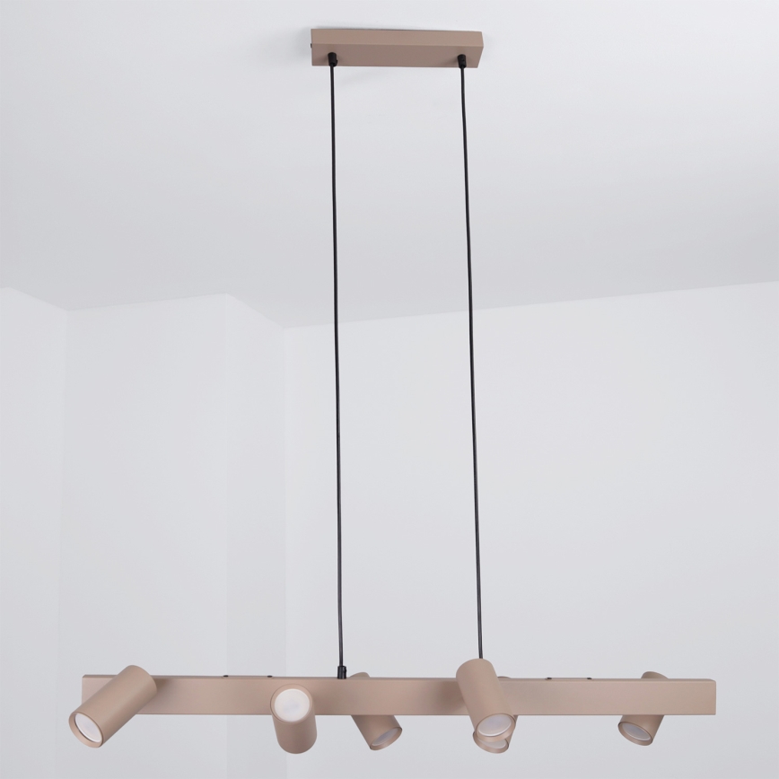 Brilagi - LED RGBW zatemnitveni lestenec na kablu SELE 6xGU10/6,5W/230V 2700-6500K bež + daljinski upravljalnik