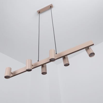 Brilagi - LED RGBW zatemnitveni lestenec na kablu SELE 6xGU10/6,5W/230V 2700-6500K bež + daljinski upravljalnik
