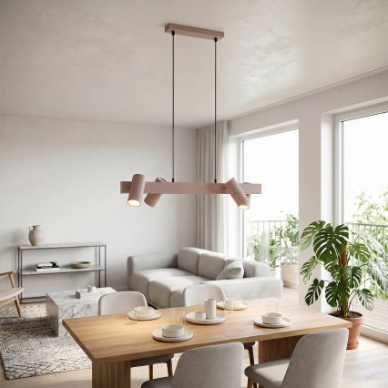 Brilagi - LED RGBW Zatemljiv lestenec na kablu SELE 4xGU10/6,5W/230V 2700-6500K bež