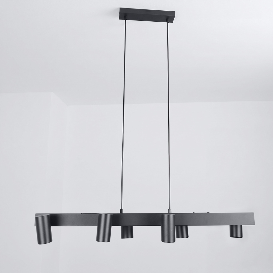 Brilagi - LED RGBW Zatemljiv lestenec na kablu SELE 6xGU10/6,5W/230V 2700-6500K črna + daljinsko upravljanje
