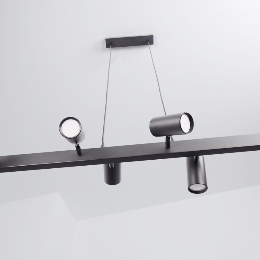 Brilagi - LED RGBW Zatemljiv lestenec na kablu SELE 6xGU10/6,5W/230V 2700-6500K črna + daljinsko upravljanje
