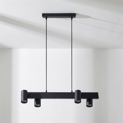 Brilagi - LED RGBW Zatemnljiv viseči lestenec na kablu SELE 4xGU10/6,5W/230V 2700-6500K črna