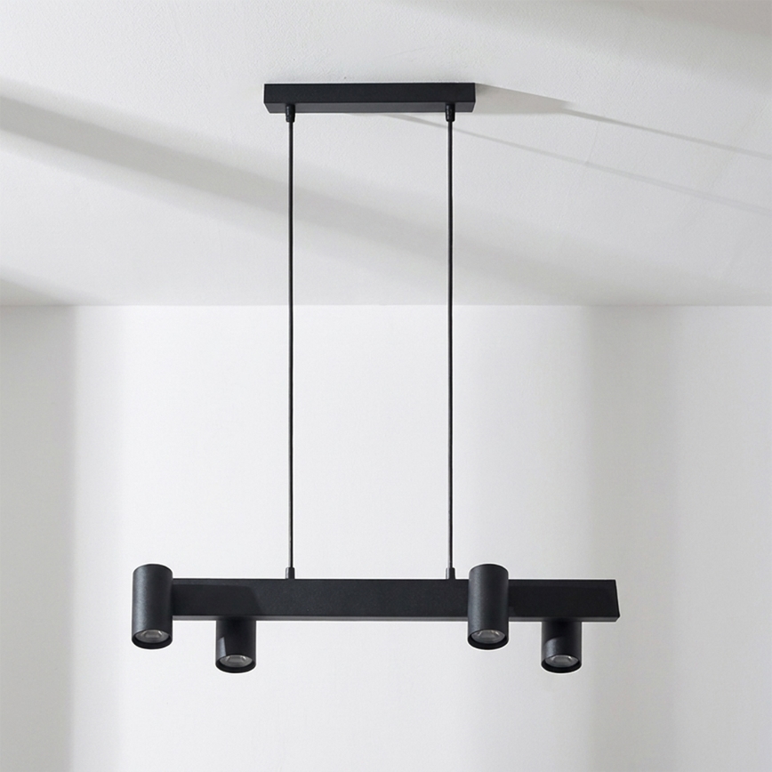 Brilagi - LED RGBW Zatemnljiv viseči lestenec na kablu SELE 4xGU10/6,5W/230V 2700-6500K črna