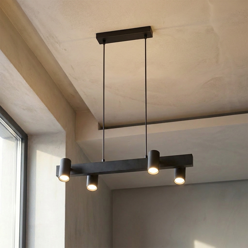 Brilagi - LED RGBW Zatemnljiv viseči lestenec na kablu SELE 4xGU10/6,5W/230V 2700-6500K črna