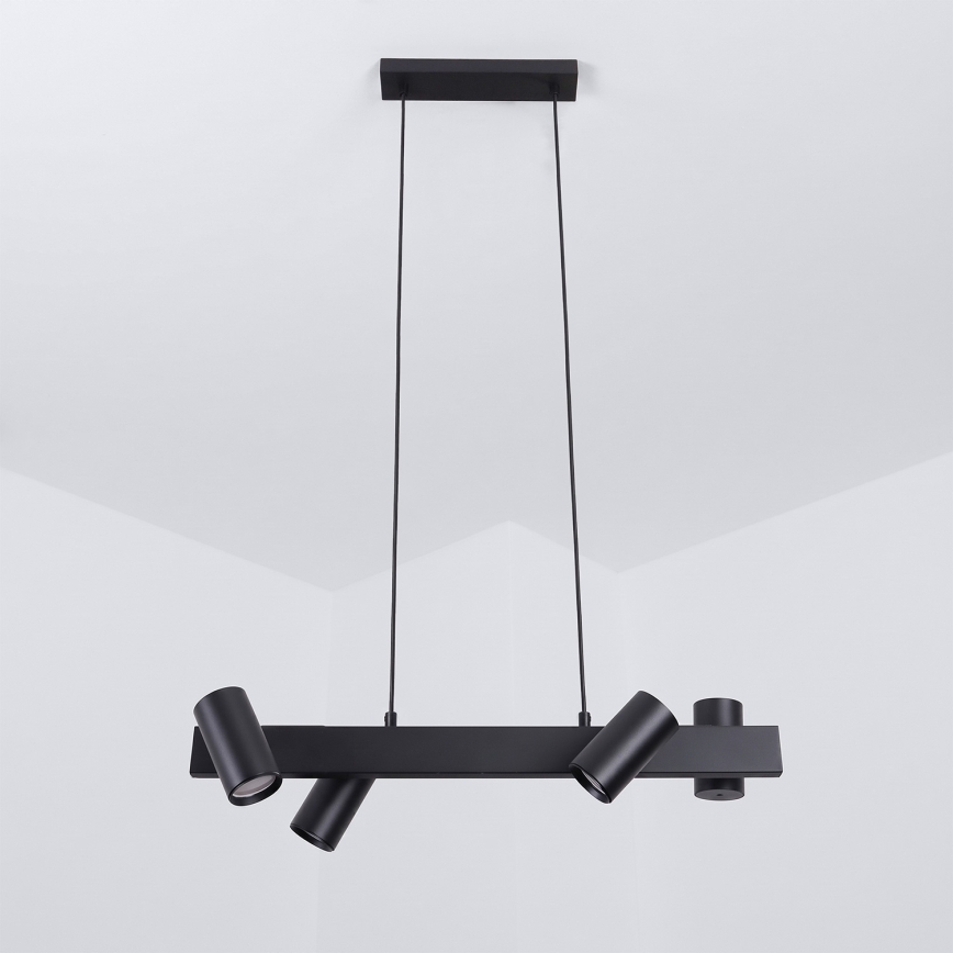 Brilagi - LED RGBW Zatemnljiv viseči lestenec na kablu SELE 4xGU10/6,5W/230V 2700-6500K črna