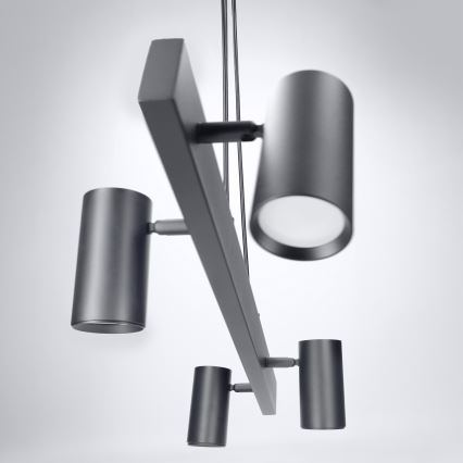 Brilagi - LED RGBW Zatemnljiv viseči lestenec na kablu SELE 4xGU10/6,5W/230V 2700-6500K črna