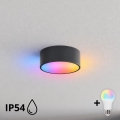 BRILAGI - LED RGBW zatemnljivo kopalniško stropno svetilo CLARE 1xE27/12W/230V Ø 20 cm antracitno IP54