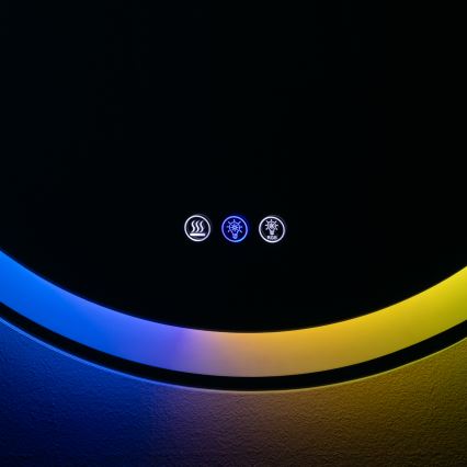 Brilagi - LED RGBW ogrevano kopalniško ogledalo AVA PRO LED/18W/230V Ø 60 cm IP44 CRI 90 s možnostjo zatemnitve + CCT