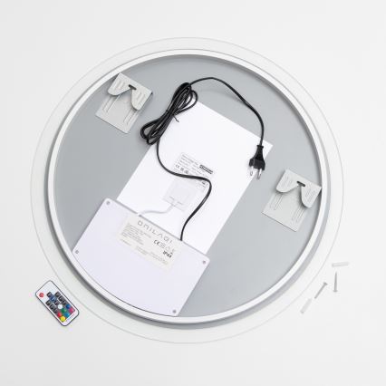 Brilagi - LED RGBW ogrevano kopalniško ogledalo CLARA PRO LED/19W/230V pr. 60 cm IP44 CRI 90 zatemnljivo + CCT + daljinski upravljalnik