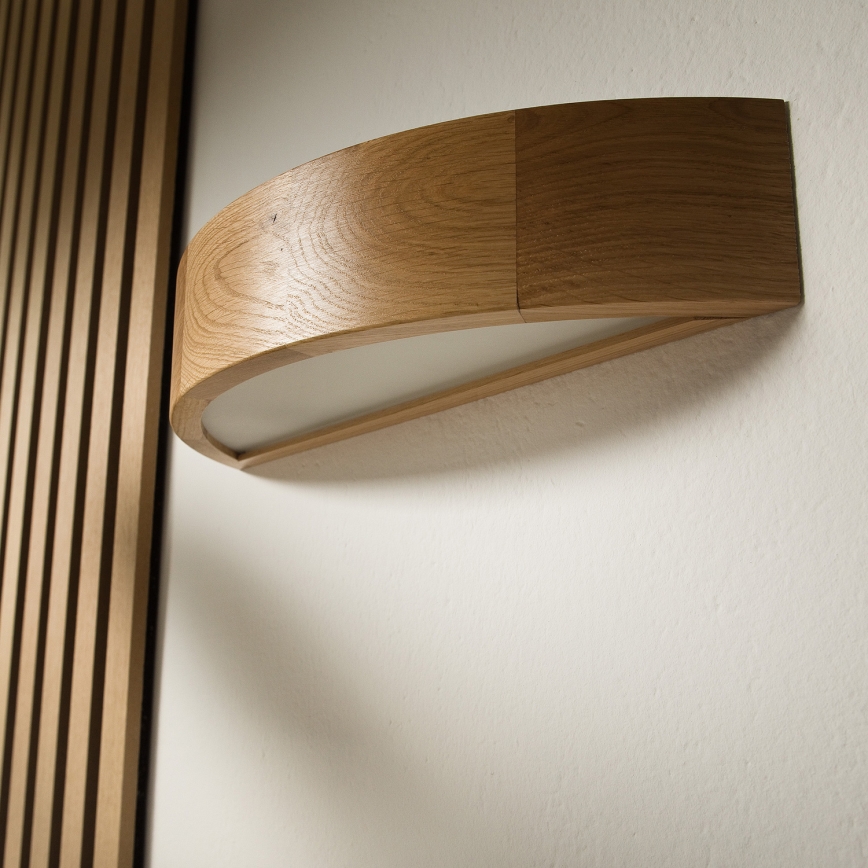 Brilagi - LED RGBW zatemnjiva stenska svetilka CARVALHO 1xE27/15W/230V 2700-6500K Wi-Fi hrast