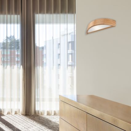 Brilagi - LED RGBW zatemnjiva stenska svetilka CARVALHO 1xE27/15W/230V 2700-6500K Wi-Fi hrast