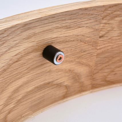 Brilagi - LED RGBW zatemnjiva stropna svetilka CARVALHO 1xE27/15W/230V 2700-6500K Wi-Fi hrast premer 27,5 cm