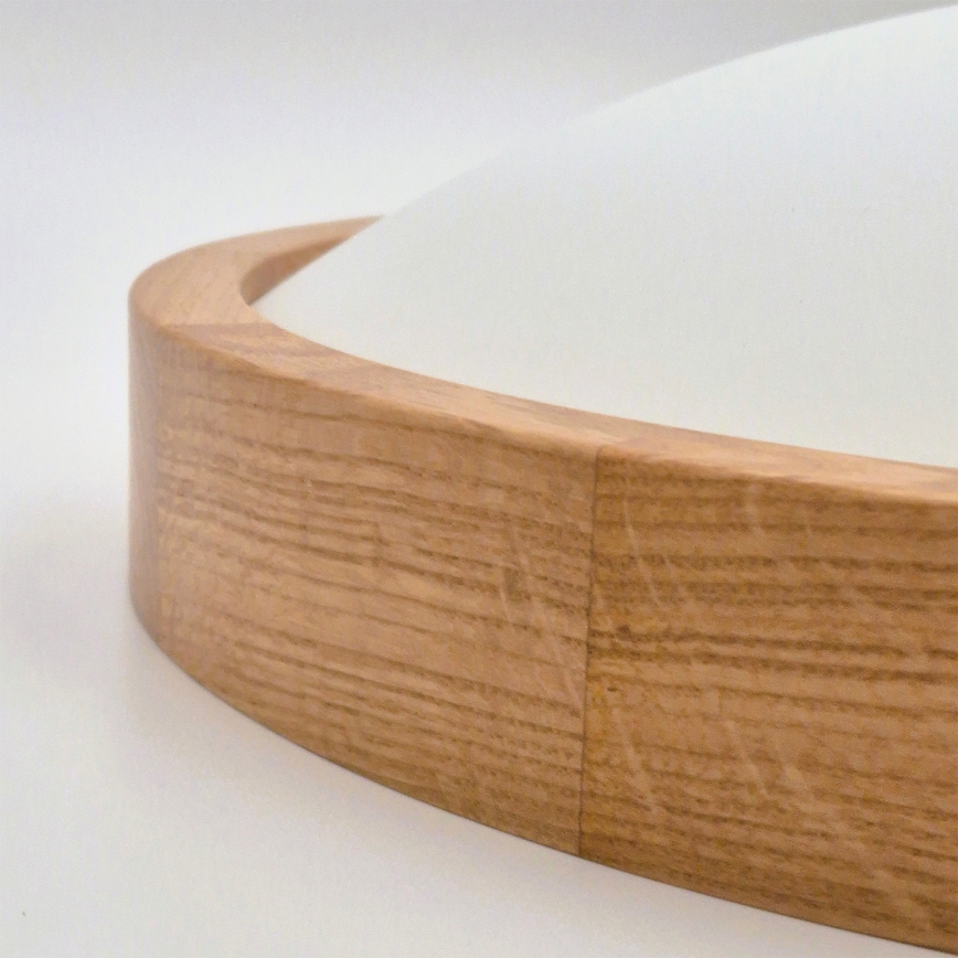 Brilagi - LED RGBW zatemnjiva stropna svetilka CARVALHO SLIM 2xE27/15W/230V 2700-6500K Wi-Fi hrast, premer 37 cm