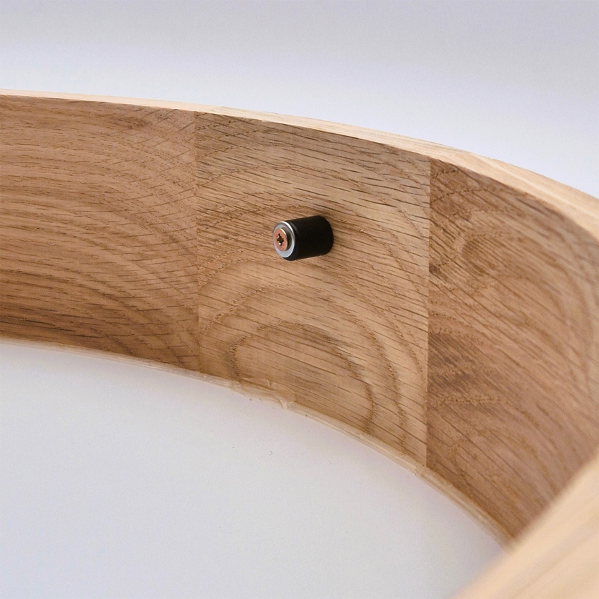 Brilagi - LED RGBW zatemnjiva stropna svetilka CARVALHO SLIM 2xE27/15W/230V 2700-6500K Wi-Fi hrast, premer 37 cm