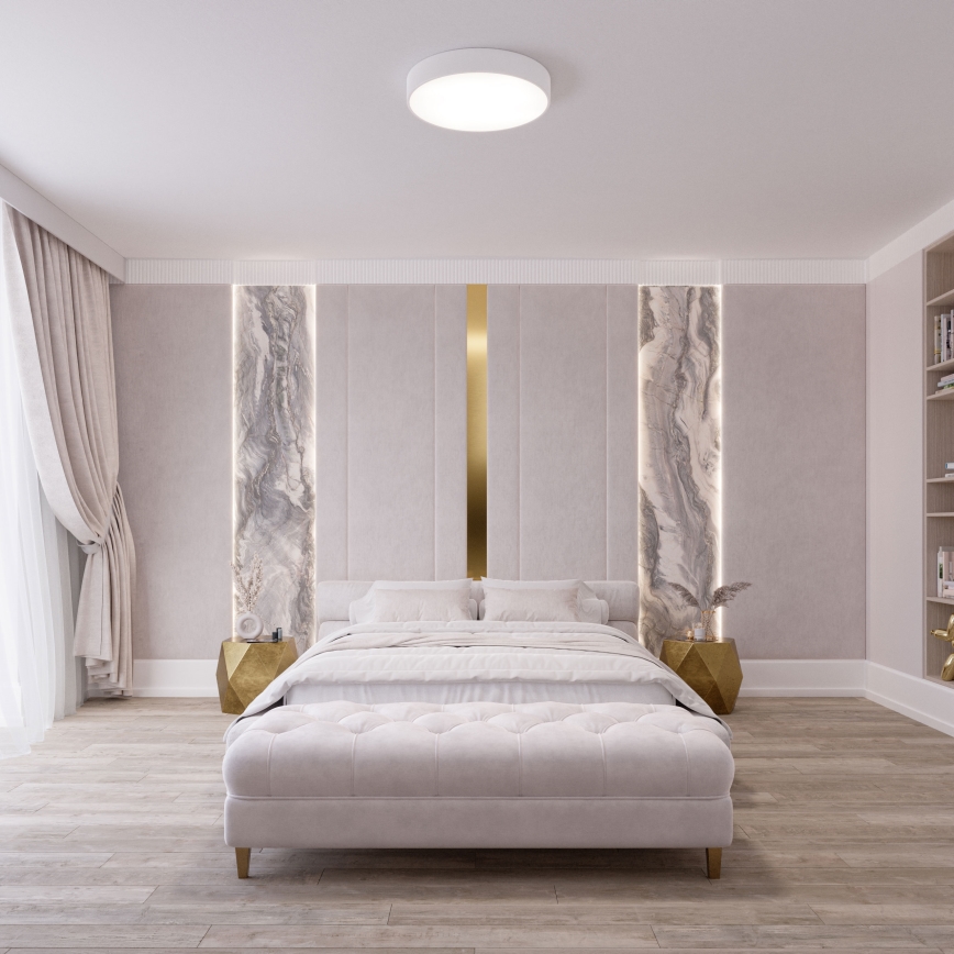 Brilagi - LED RGBW zatemnjiva stropna svetilka CLARE 2xE27/9W/230V 2700-6500K premer 30 cm Wi-Fi bela