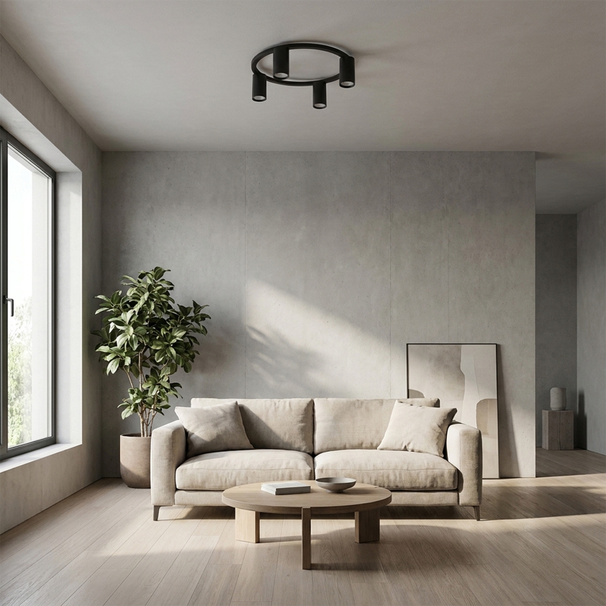 Brilagi - LED RGBW stropna svetilka SELE 4xGU10/6,5W/230V 2700-6500K s možnostjo zatemnitve, črna