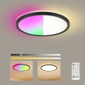 Brilagi - LED RGBW zatemnljivo stropno svetilo ULTRA SLIM LED/18W/230V 2700-6500K premer 30 cm črna + daljinski upravljalnik