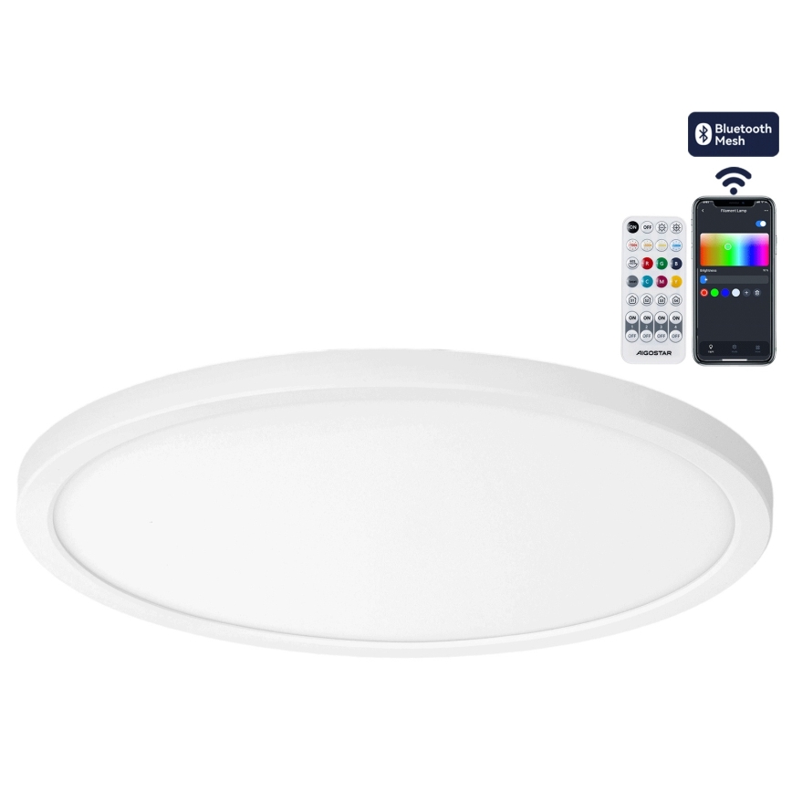 Brilagi - LED RGBW zatemnljivo stropno svetilo VIBE LED/24W/230V 3000-6500K premer 26 cm belo + daljinski upravljalnik