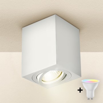 Brilagi - LED RGBW zatemnljivo točkovno svetilo MIA 1xGU10/6W/230V 3000K 100x80 mm bela + daljinski upravljalnik