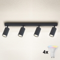 Brilagi - LED RGBW zatemnljivo točkovno svetilo SELE 4xGU10/4,8W/230V 3000K antracit + daljinski upravljalnik