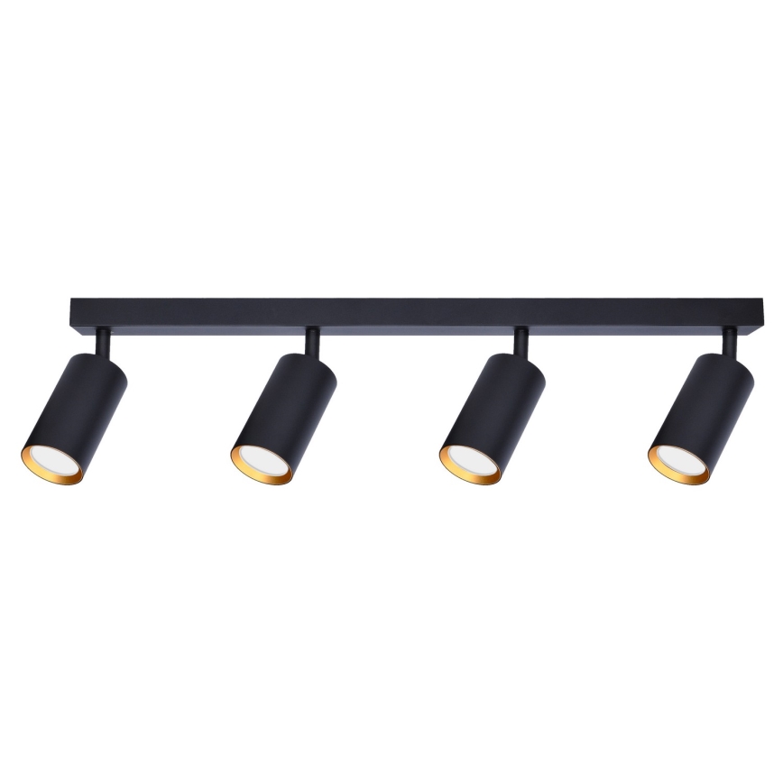 Brilagi - LED RGBW zatemnljivo točkovno svetilo SELE 4xGU10/4,8W/230V 3000K črna/zlata + daljinski upravljalnik