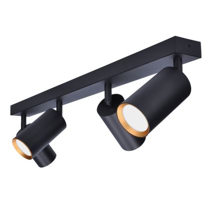 Brilagi - LED RGBW zatemnljivo točkovno svetilo SELE 4xGU10/4,8W/230V 3000K črna/zlata + daljinski upravljalnik