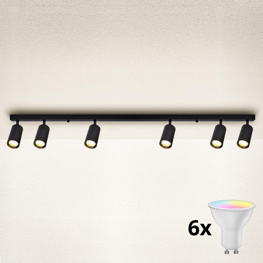 Brilagi - LED RGBW zatemnljivo točkovno svetilo SELE 6xGU10/6,5W/230V 2700-6500K črna